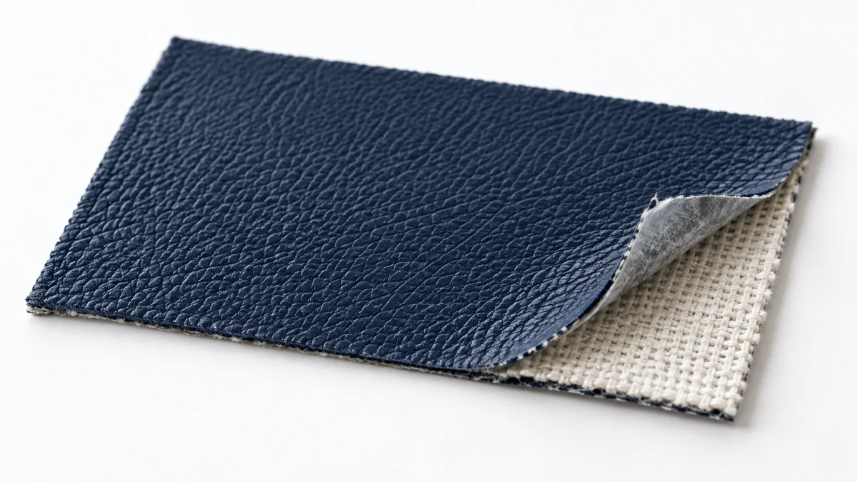 AI illustration showing a coating lifting at one edge and revealing the backing fabric