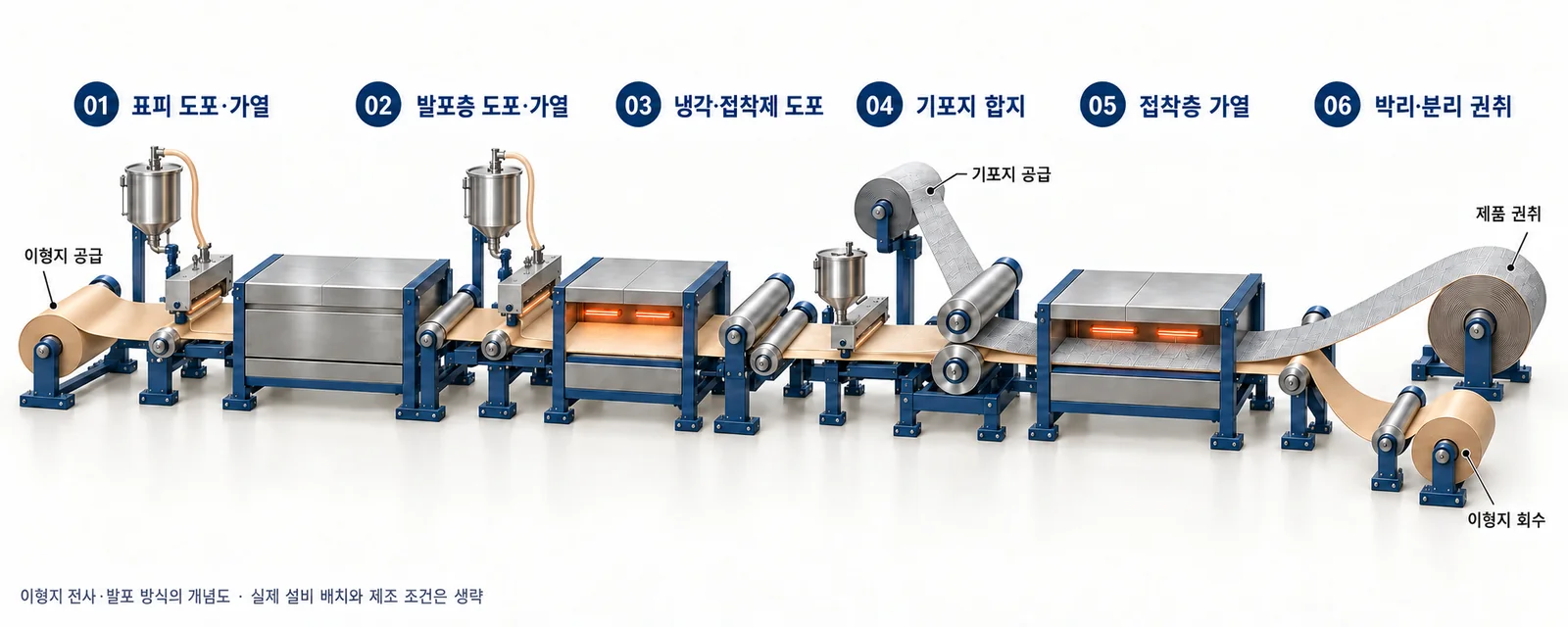 Sơ đồ minh họa bằng AI về tráng PVC
